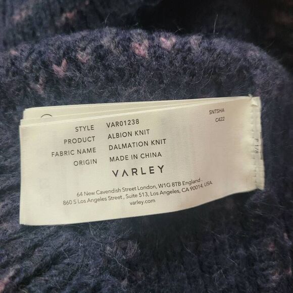 Anthropologie Varley albion dalmation knit cropped balloon sleeve sweater oversi - Picture 8 of 11